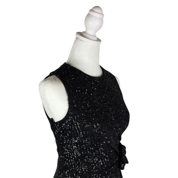 Mac Duggal Sequin Sheath Dress 2 Black NWT - Picture 5 of 9